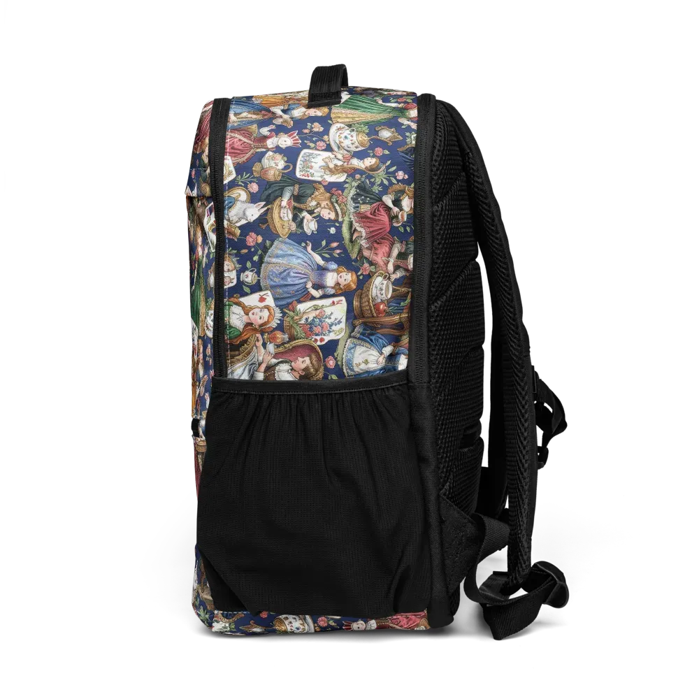 Wonderland Tea Society on Utility Backpack — Left