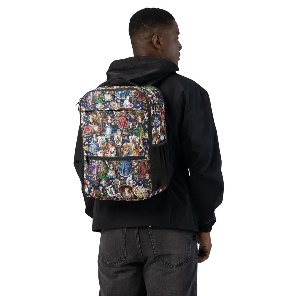 Wonderland Tea Society on Utility Backpack — Back