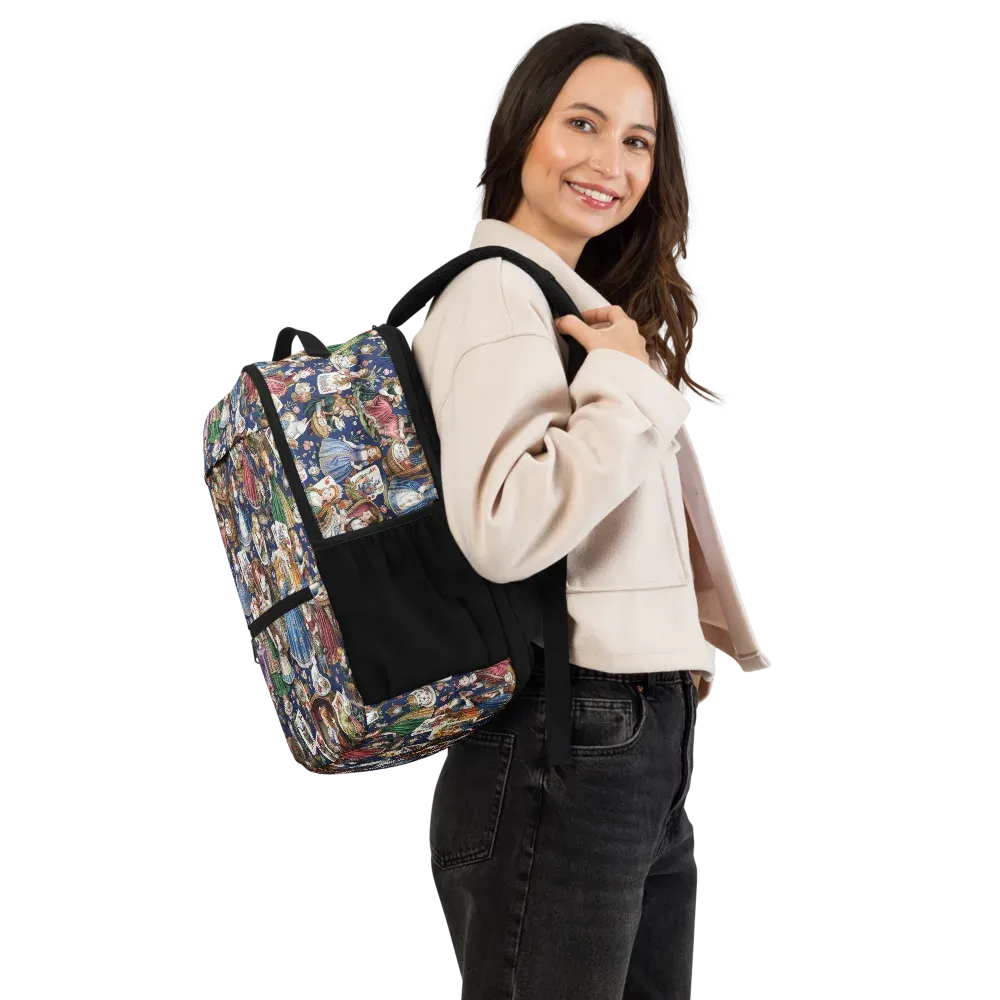 Wonderland Tea Society on Utility Backpack — Right