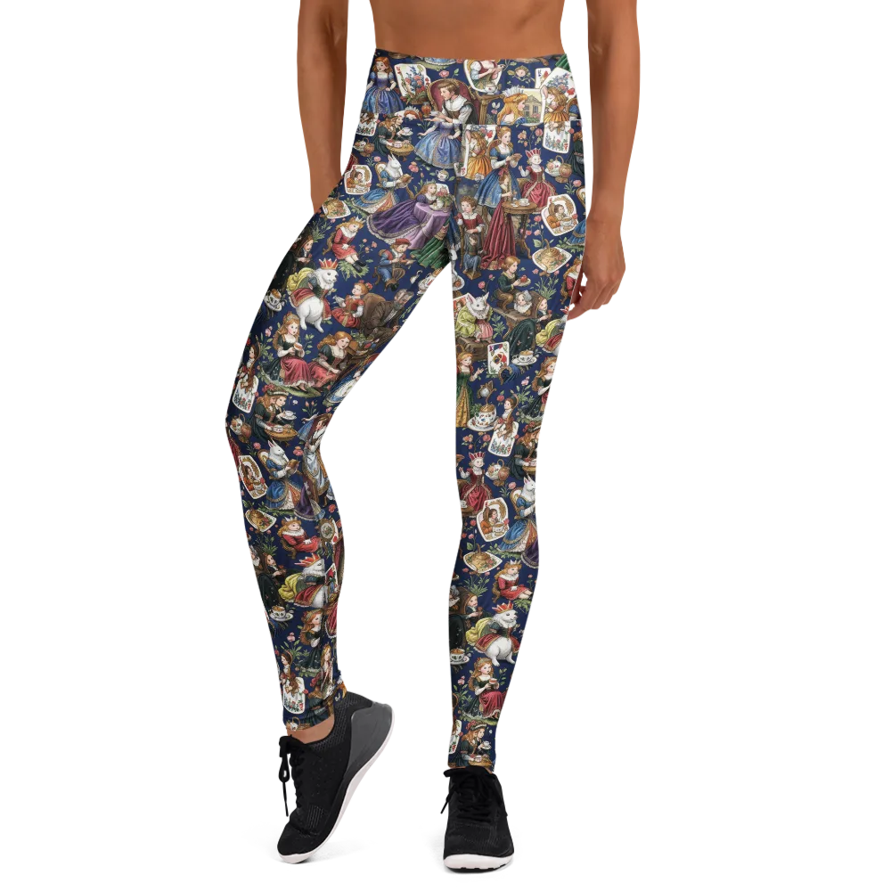 Wonderland Tea Society on Yoga Leggings — Front