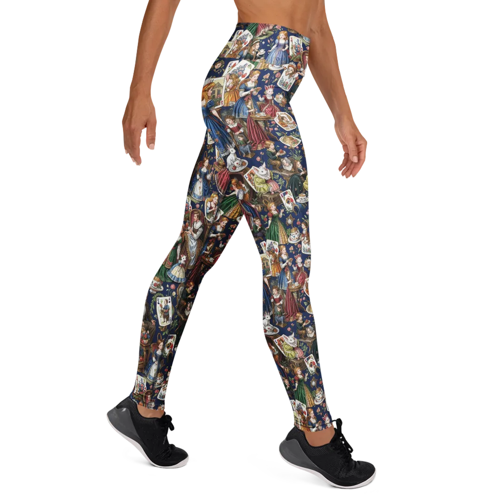 Wonderland Tea Society on Yoga Leggings — Right