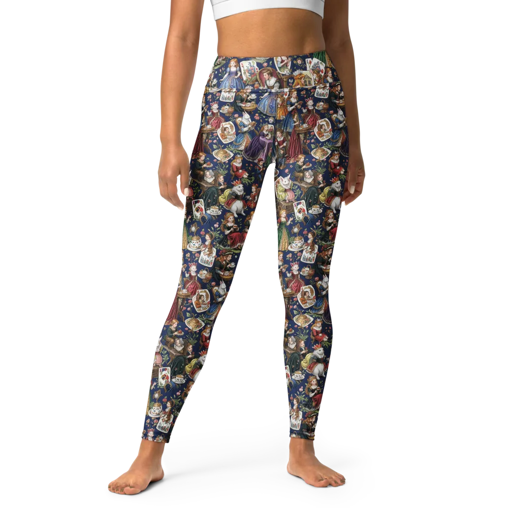 Wonderland Tea Society on Yoga Leggings — Front