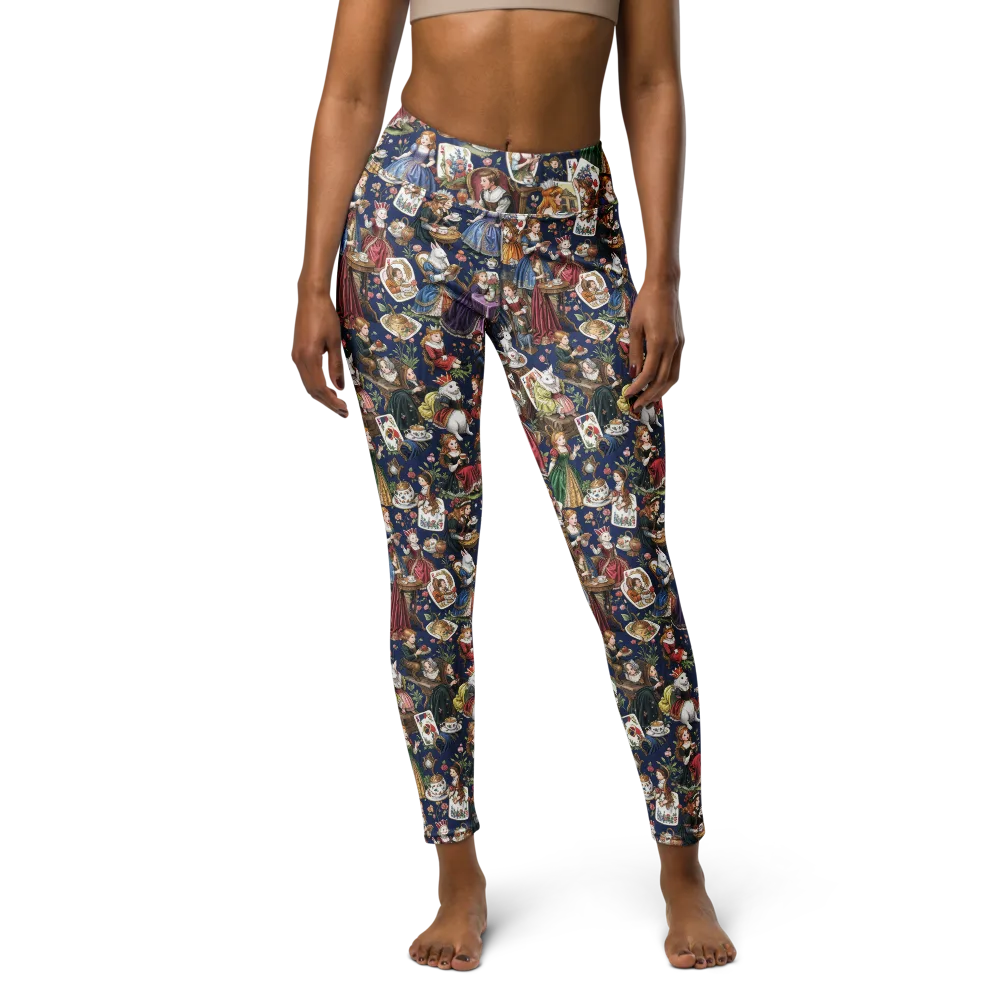 Wonderland Tea Society on Yoga Leggings — Front