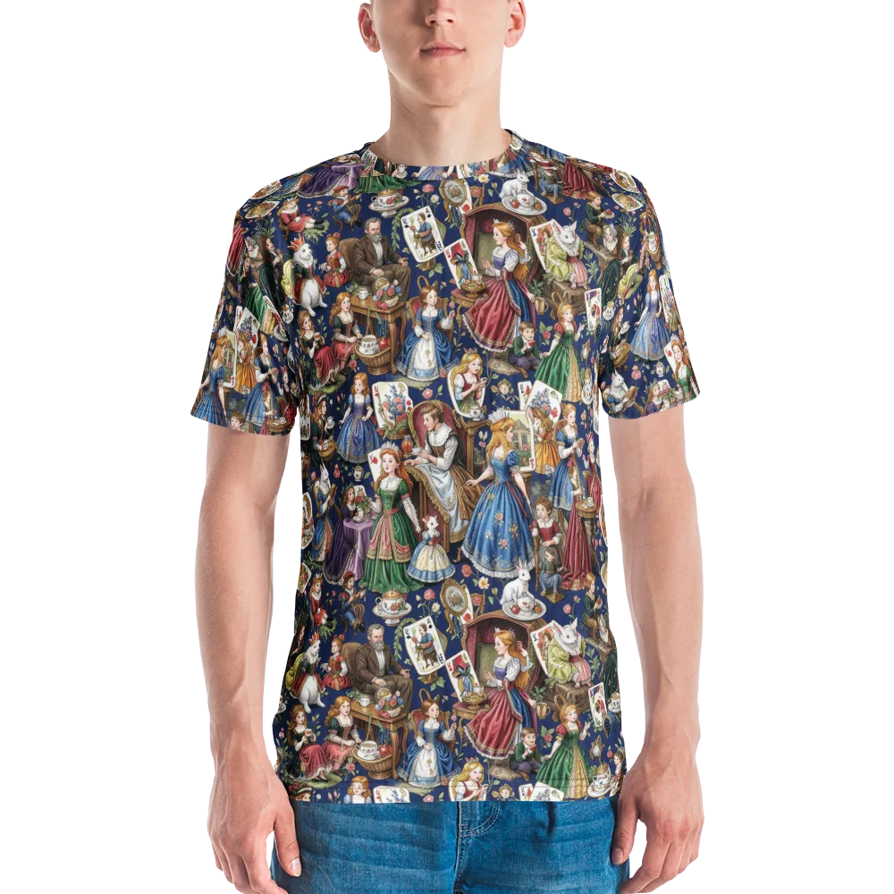 Wonderland Tea Society on Men's Crew Neck T-Shirt — Front