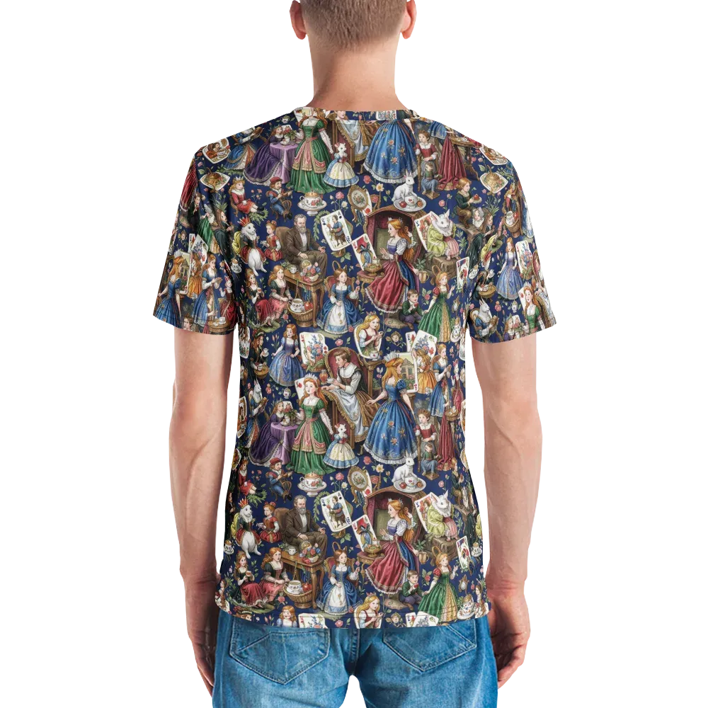 Wonderland Tea Society on Men's Crew Neck T-Shirt — Back