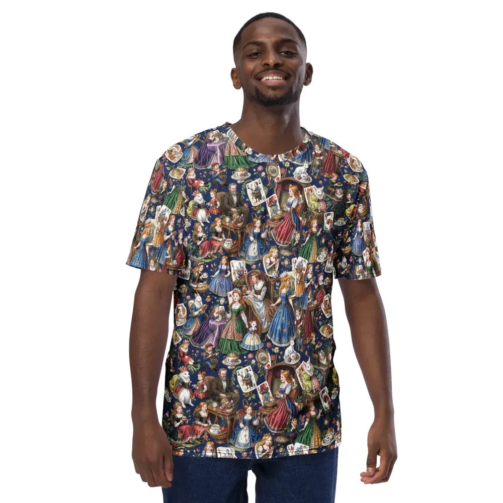Wonderland Tea Society on Men's Crew Neck T-Shirt — Front