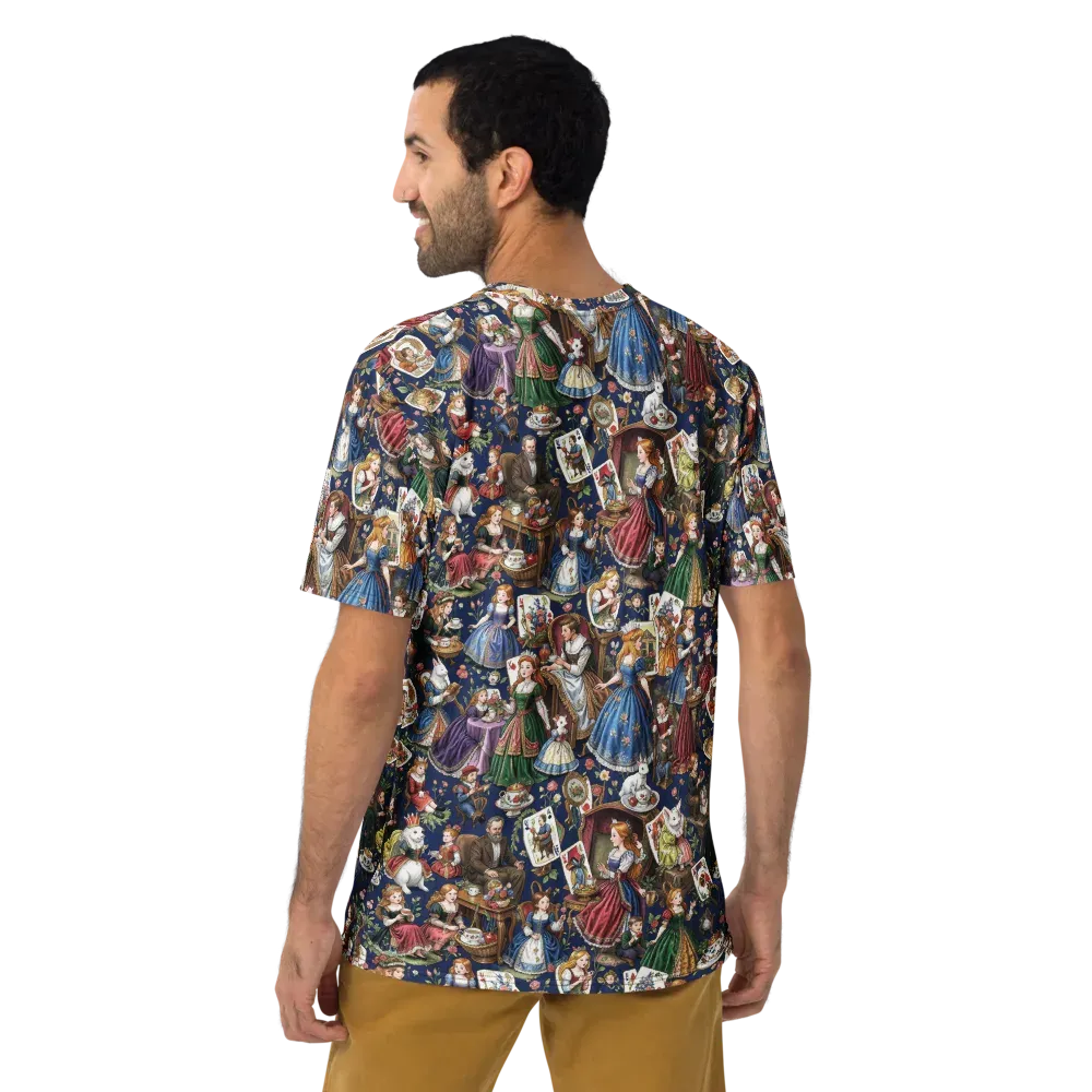 Wonderland Tea Society on Men's Crew Neck T-Shirt — Back