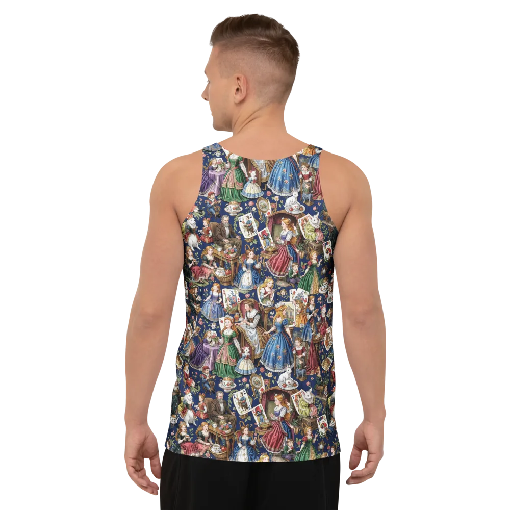 Wonderland Tea Society on Men's Tank Top — Back