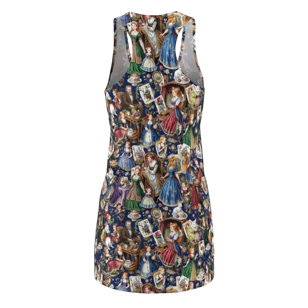 Wonderland Tea Society on Racerback Dress — Back