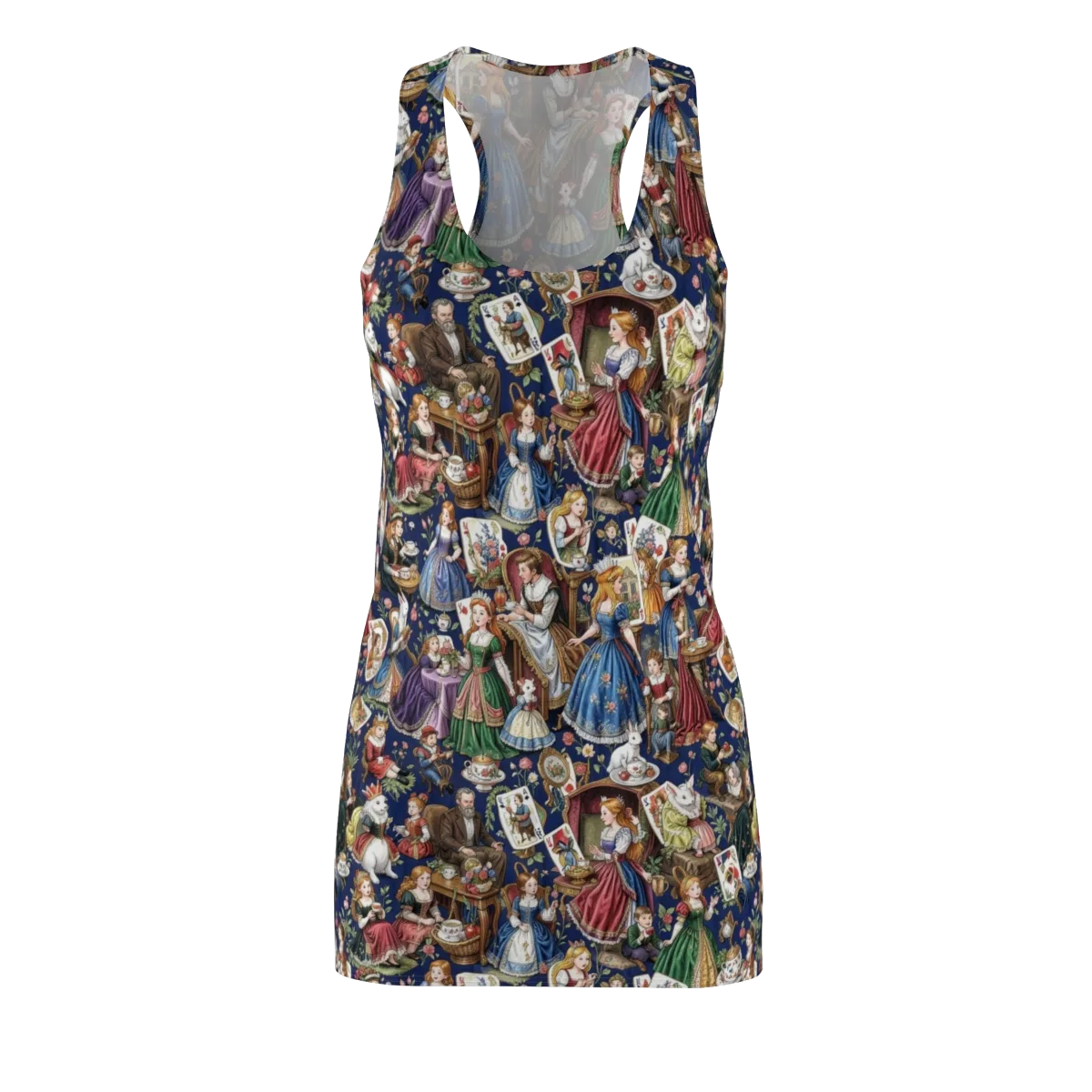 Wonderland Tea Society on Racerback Dress — Front