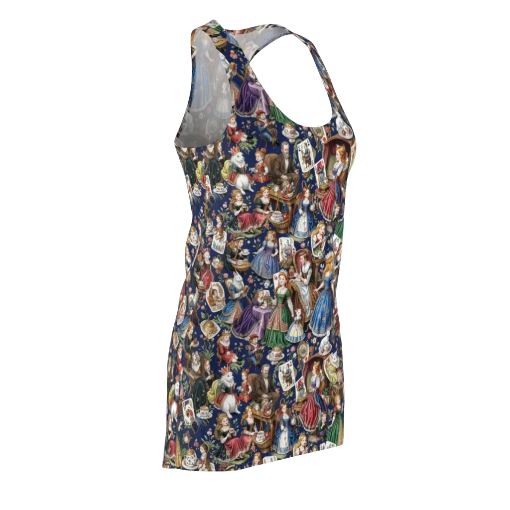Wonderland Tea Society on Racerback Dress — Front Side