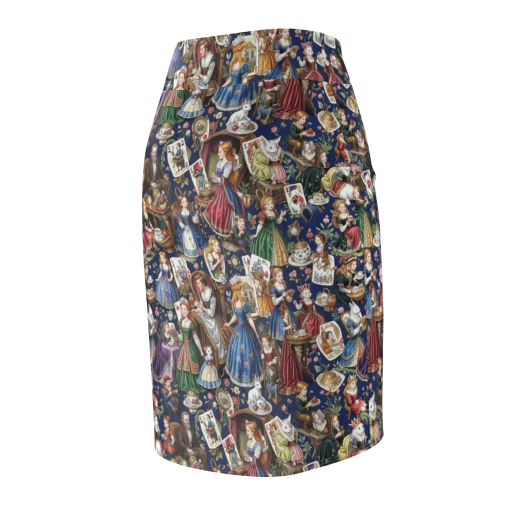 Wonderland Tea Society on Pencil Skirt — Back Side