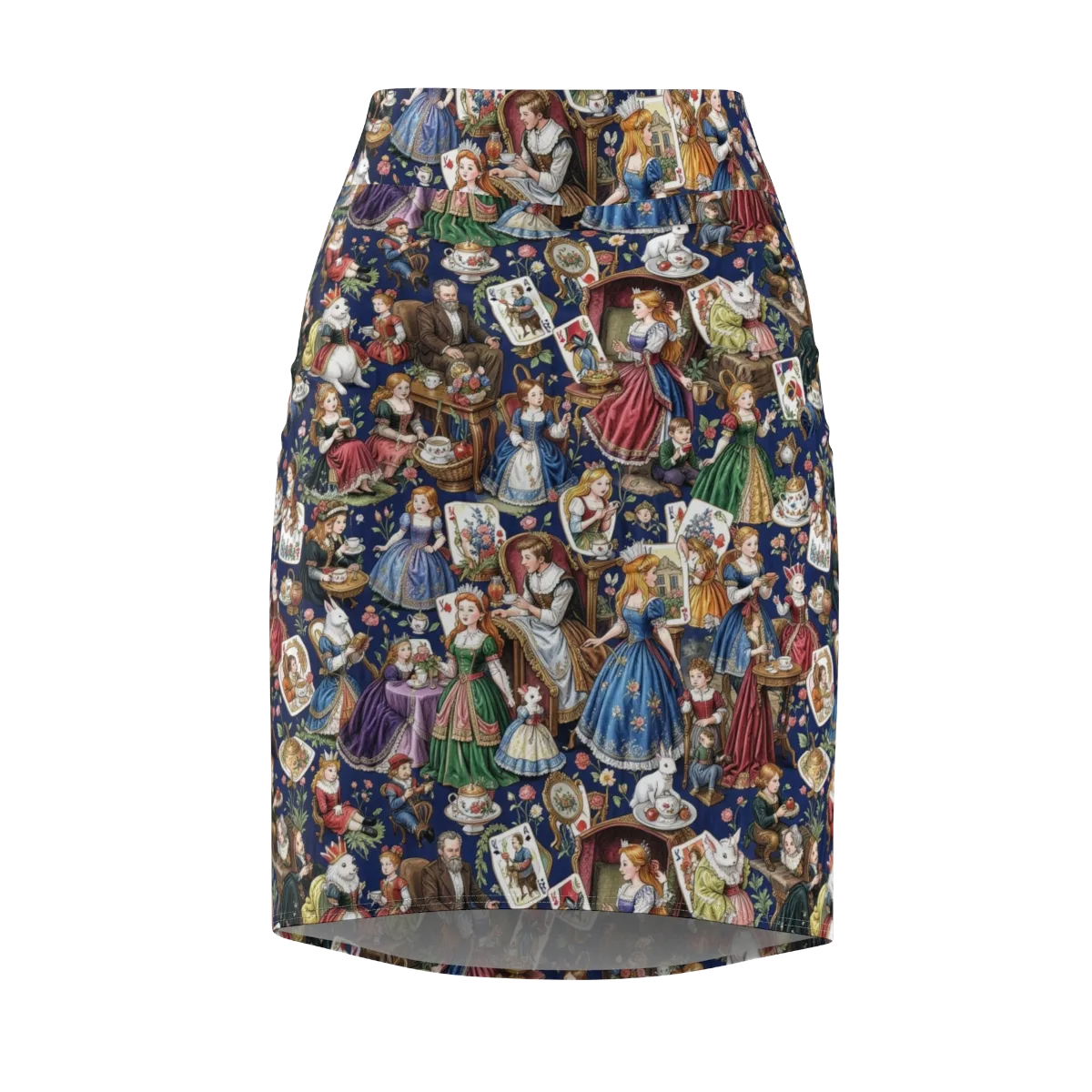 Wonderland Tea Society on Pencil Skirt — Front