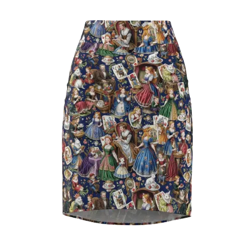 Wonderland Tea Society on a Pencil Skirt