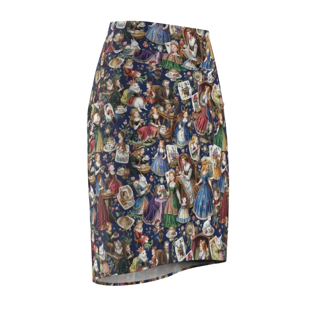 Wonderland Tea Society on Pencil Skirt — Front Side