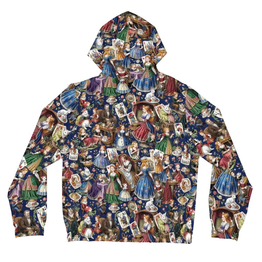 Wonderland Tea Society on Women's Full-Zip Hoodie — Back