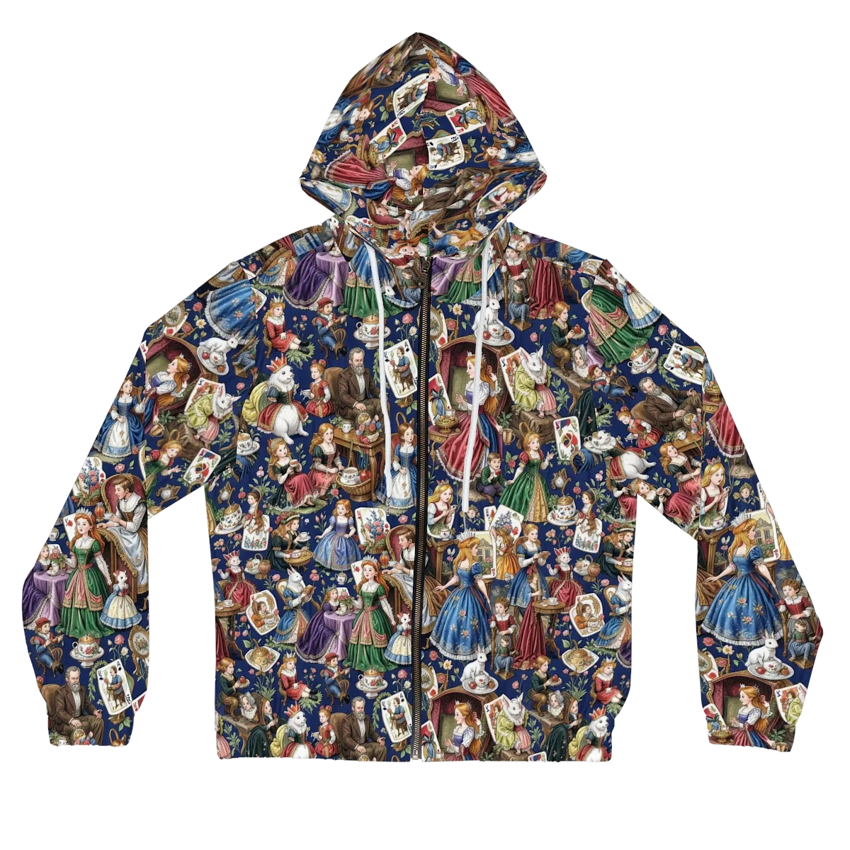 Wonderland Tea Society on Women's Full-Zip Hoodie — Front