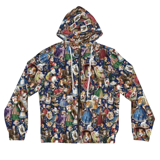 Wonderland Tea Society on a Women's Full-Zip Hoodie