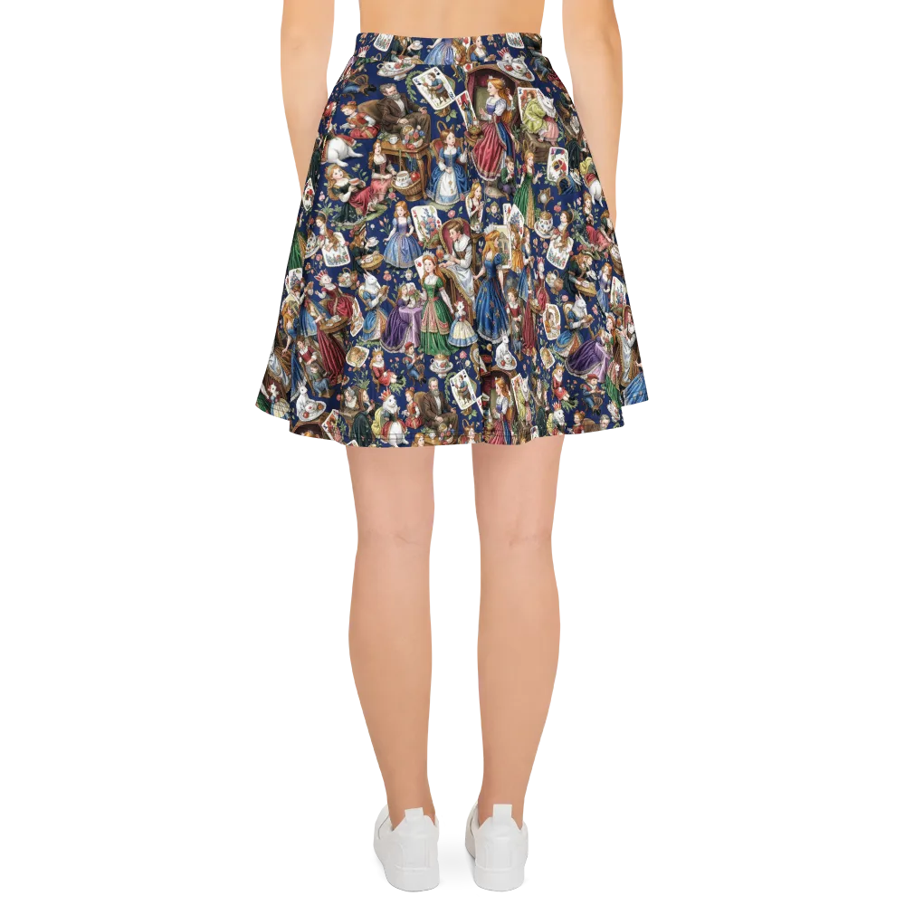 Wonderland Tea Society on Skater Skirt — Back