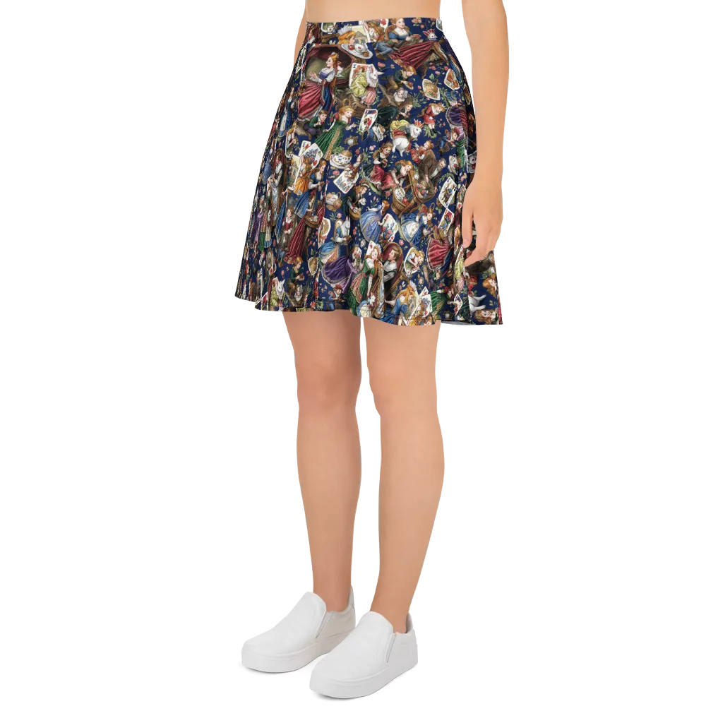 Wonderland Tea Society on Skater Skirt — Left