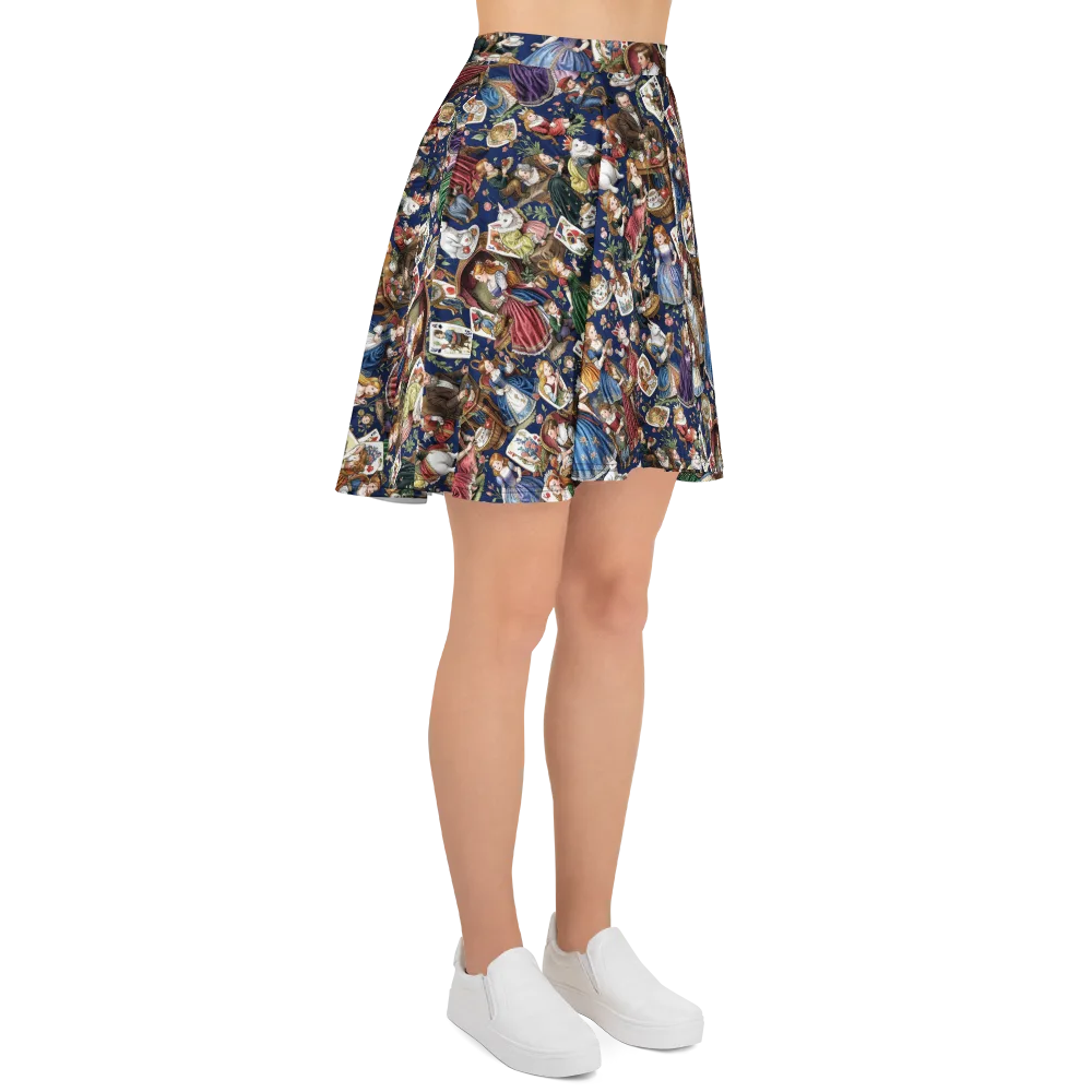 Wonderland Tea Society on Skater Skirt — Right