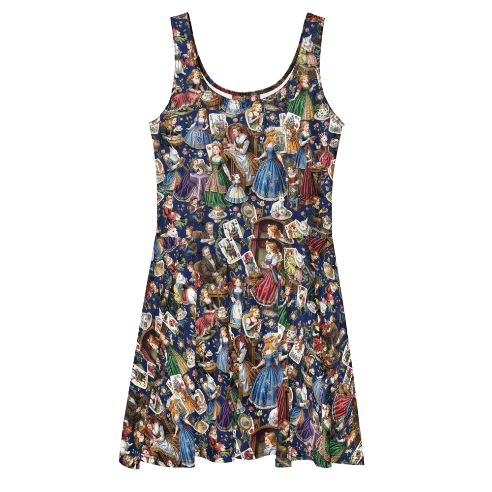 Wonderland Tea Society on Skater Dress — Front