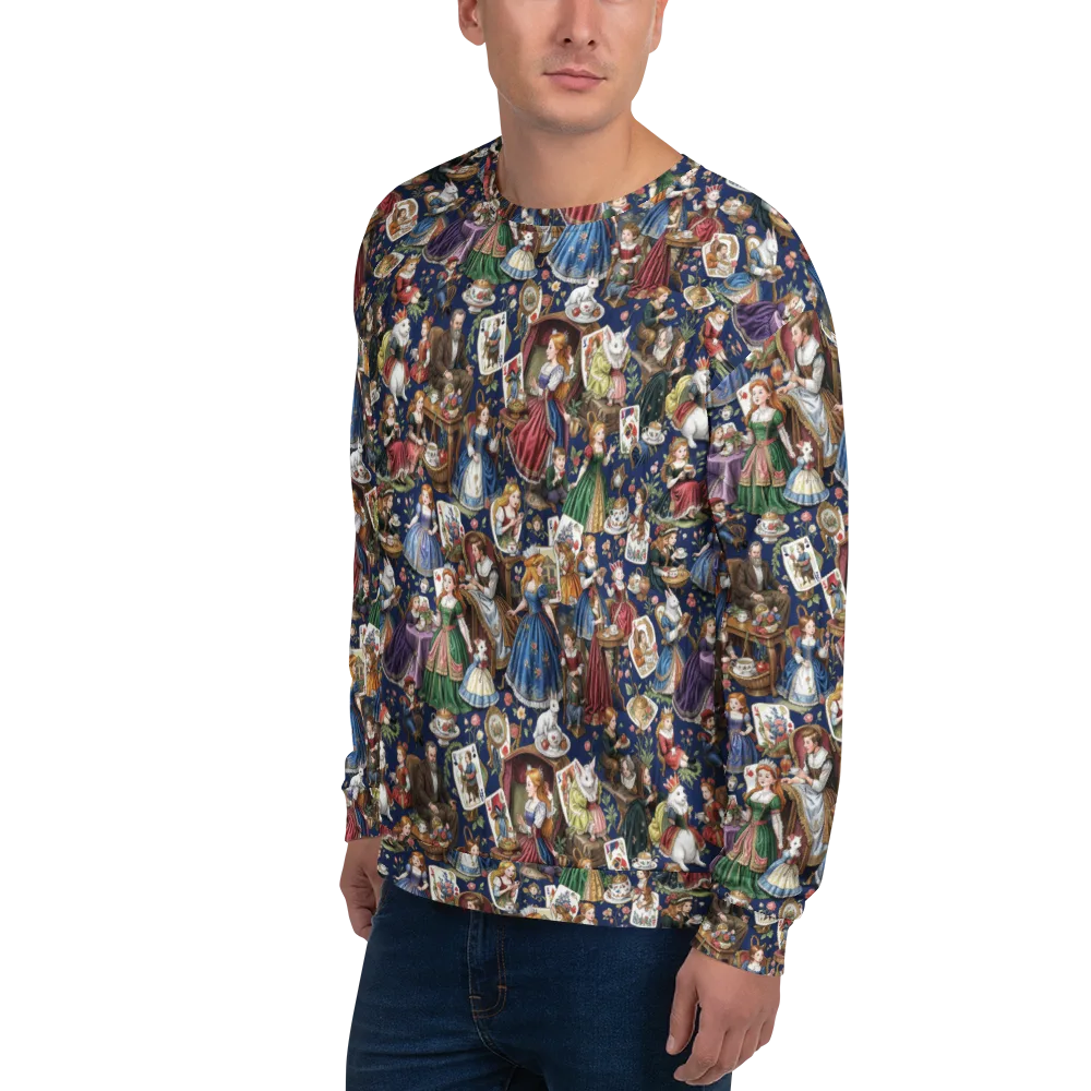 Wonderland Tea Society on Sweatshirt — Left Front