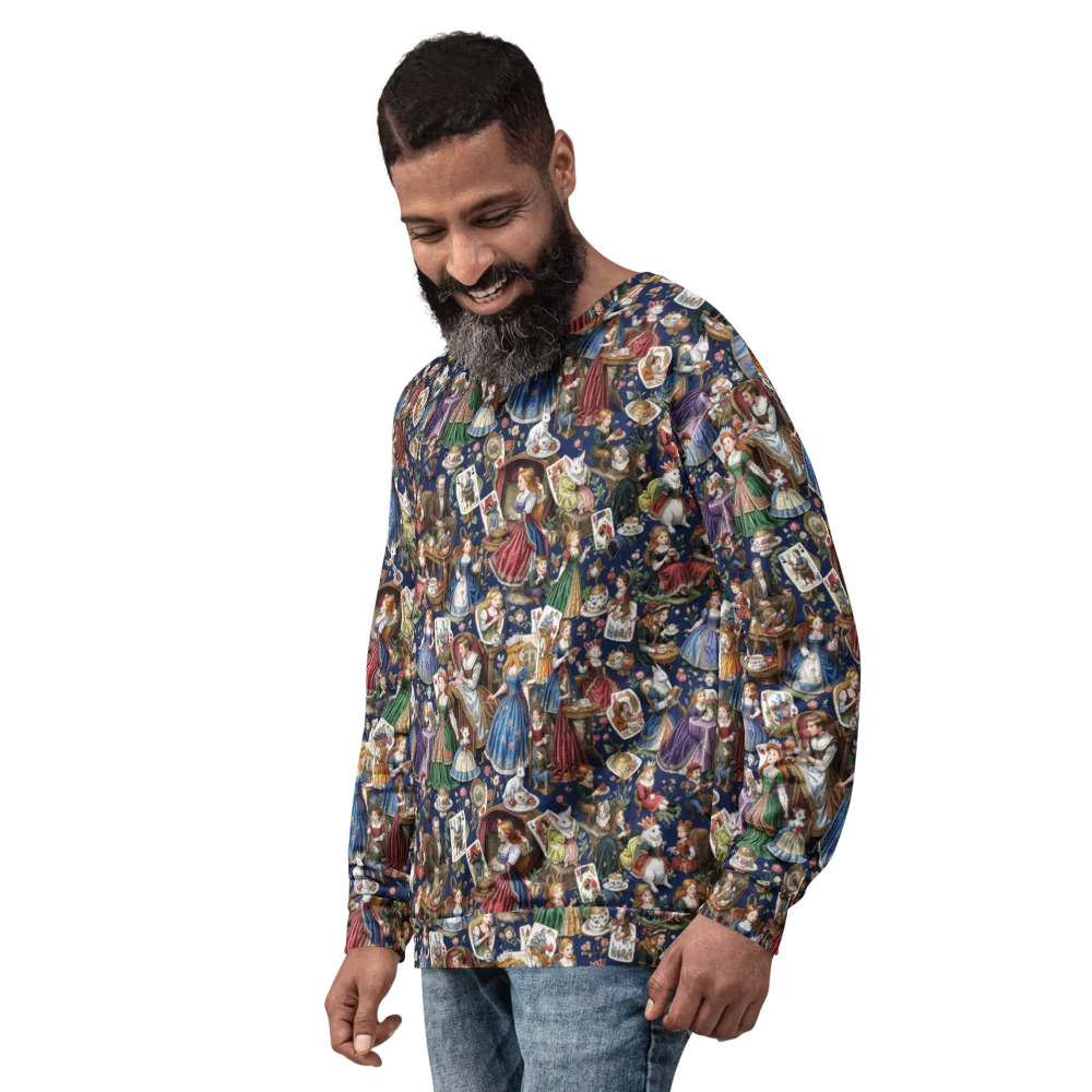 Wonderland Tea Society on Sweatshirt — Left Front