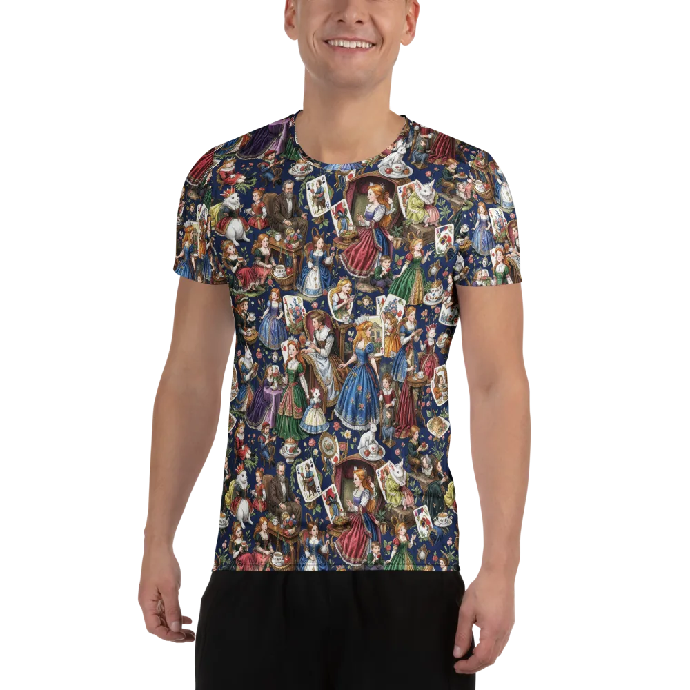 Wonderland Tea Society on Men's Athletic T-Shirt — Front