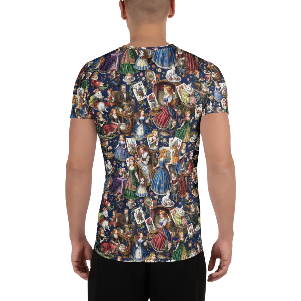 Wonderland Tea Society on Men's Athletic T-Shirt — Back