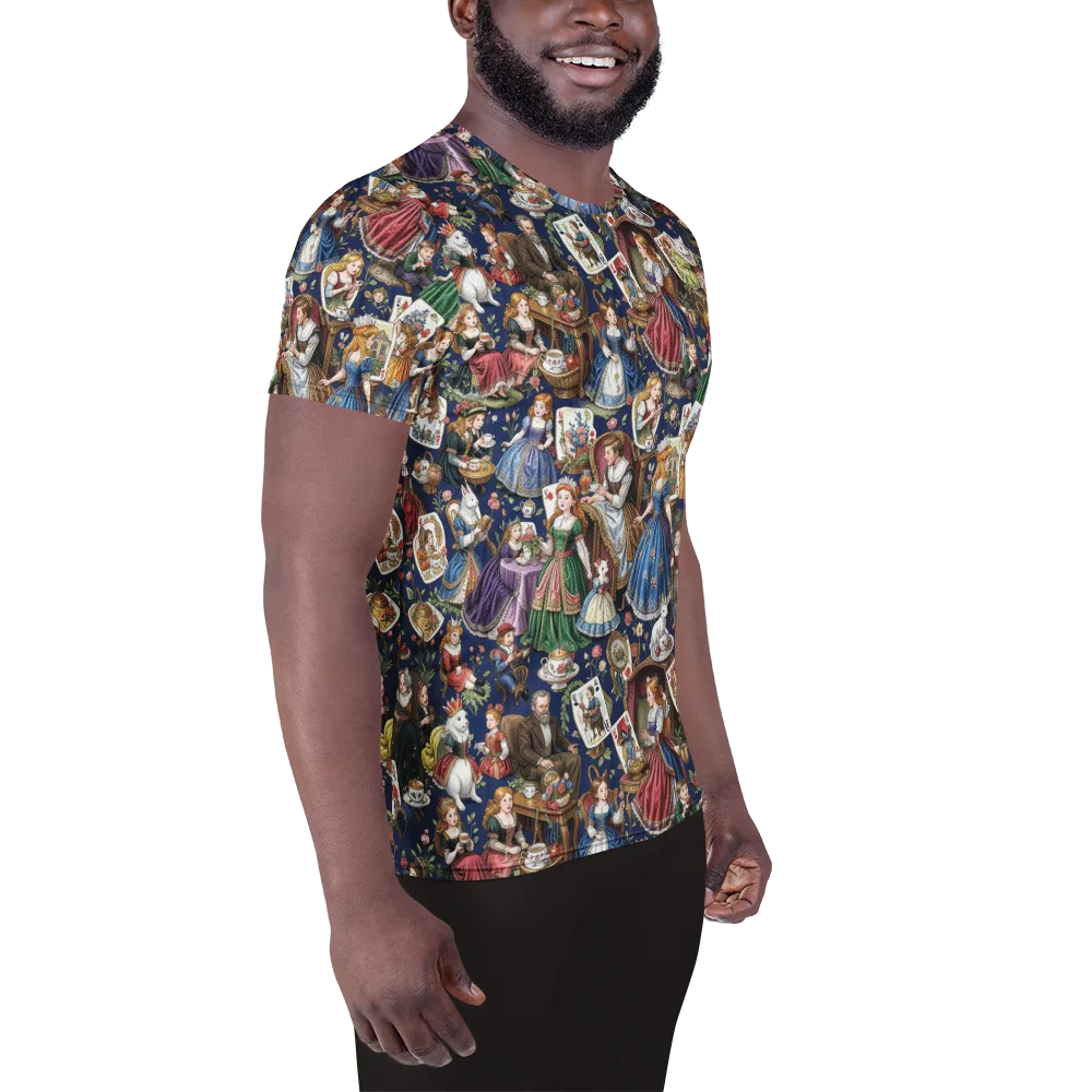 Wonderland Tea Society on Men's Athletic T-Shirt — Right
