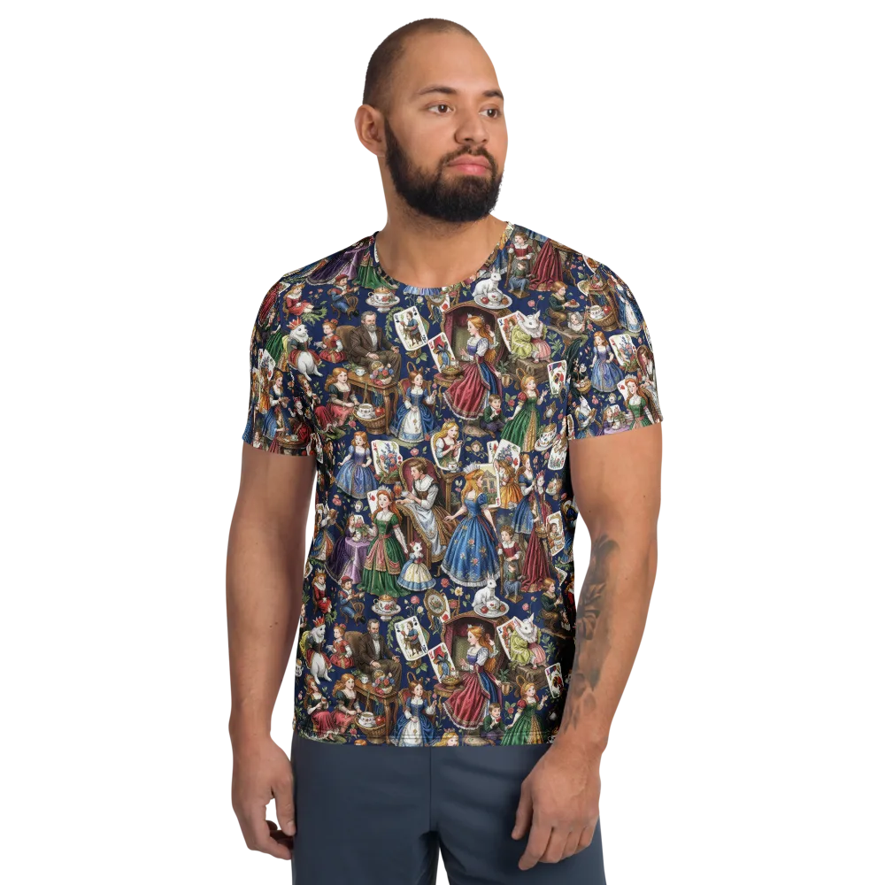 Wonderland Tea Society on Men's Athletic T-Shirt — Front