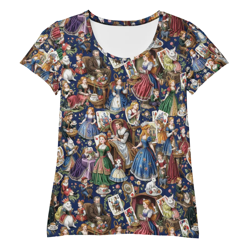 Wonderland Tea Society on Women's Athletic T-Shirt — Front
