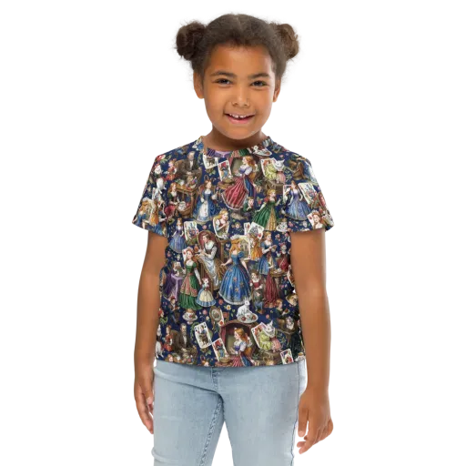 Wonderland Tea Society on a Kids Crew Neck T-Shirt