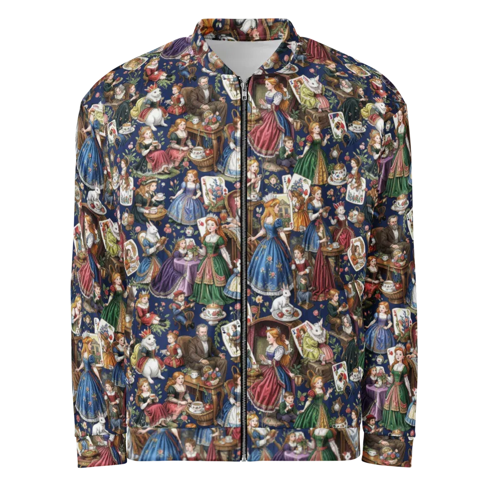 Wonderland Tea Society on Bomber Jacket — Front