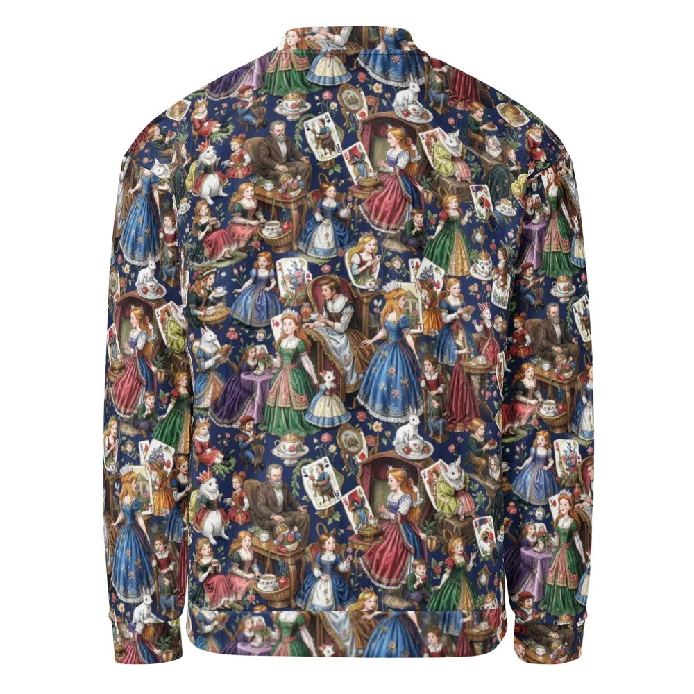 Wonderland Tea Society on Bomber Jacket — Back
