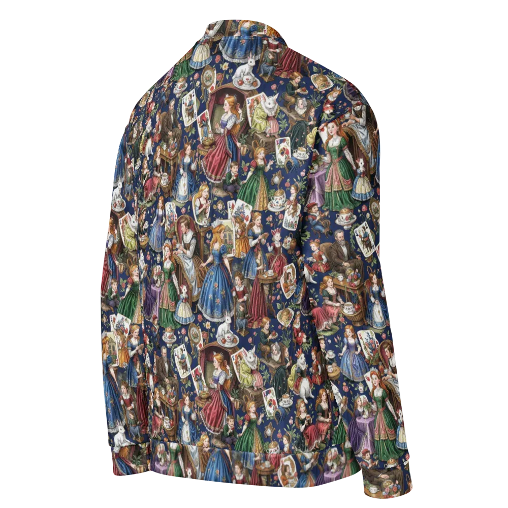 Wonderland Tea Society on Bomber Jacket — Right Back