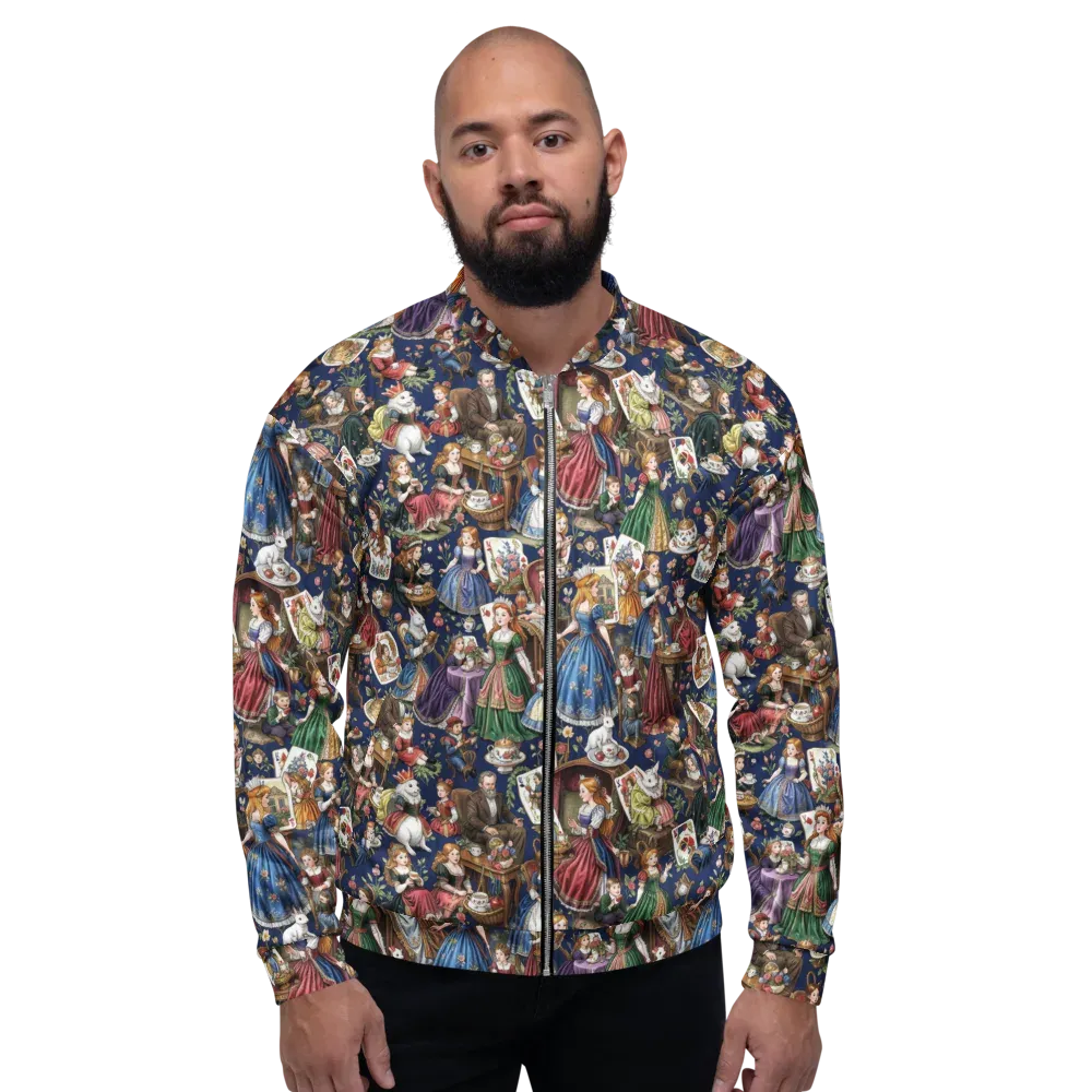 Wonderland Tea Society on Bomber Jacket — Front