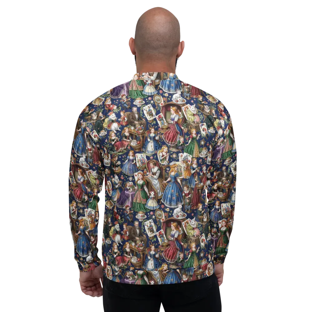 Wonderland Tea Society on Bomber Jacket — Back