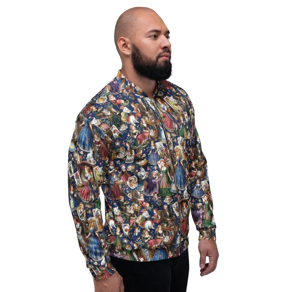 Wonderland Tea Society on Bomber Jacket — Right