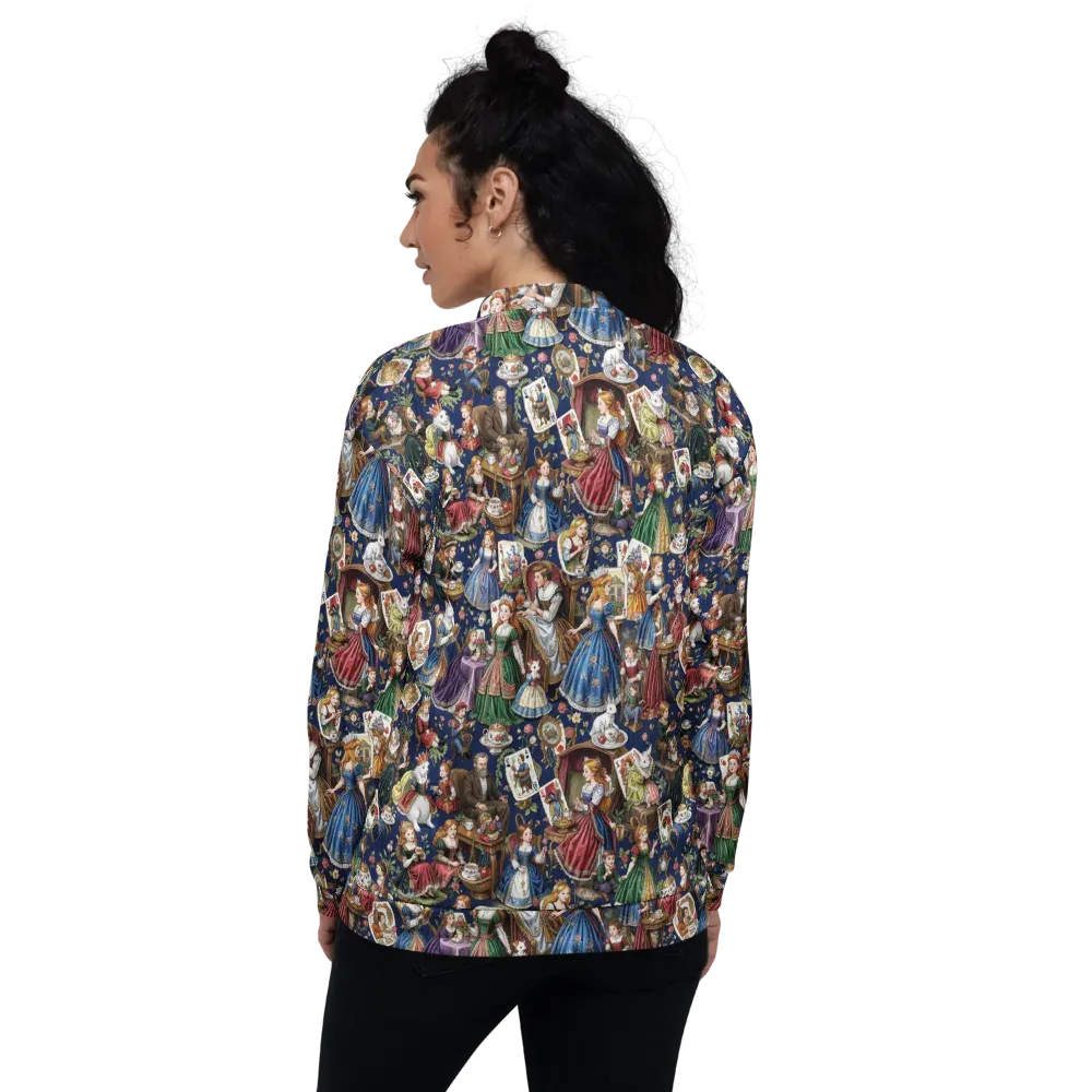 Wonderland Tea Society on Bomber Jacket — Back