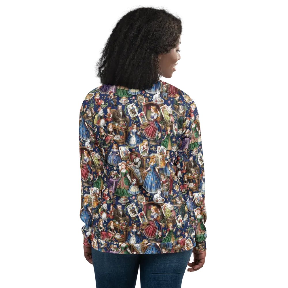 Wonderland Tea Society on Bomber Jacket — Back