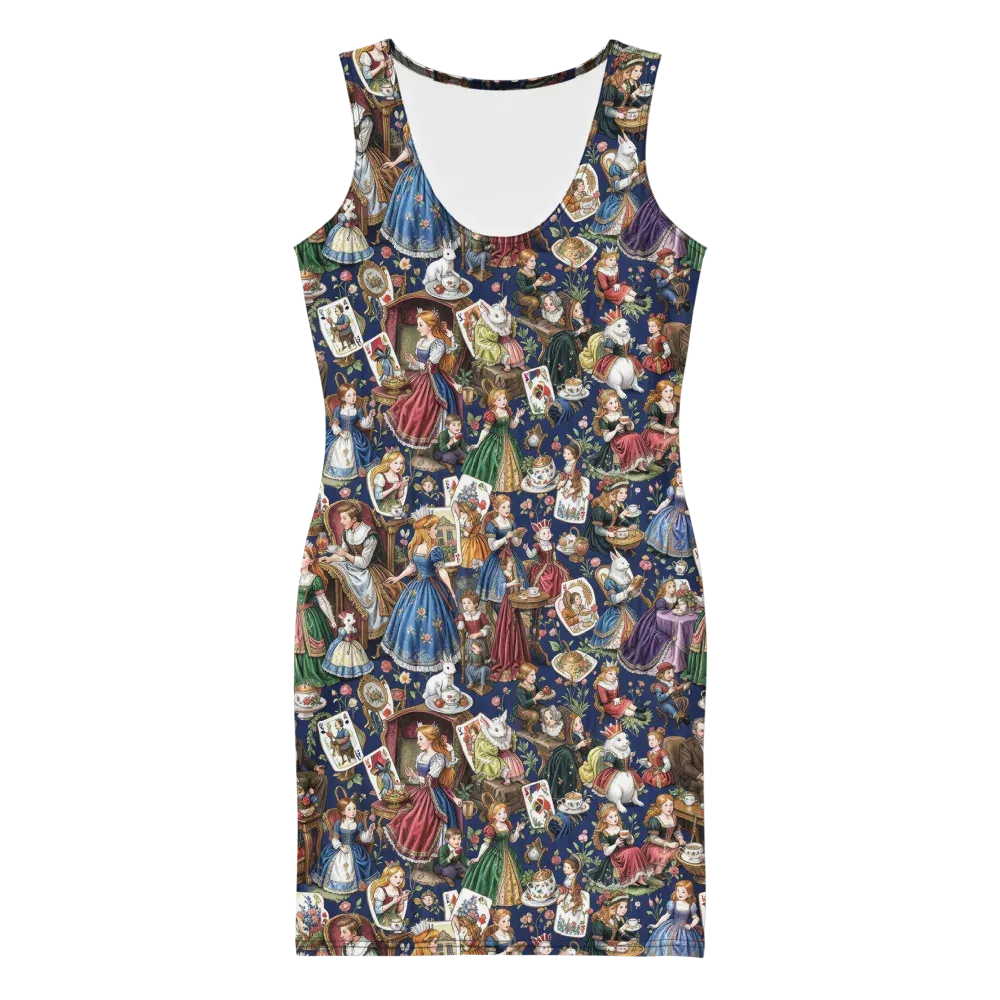 Wonderland Tea Society on Bodycon Dress — Front