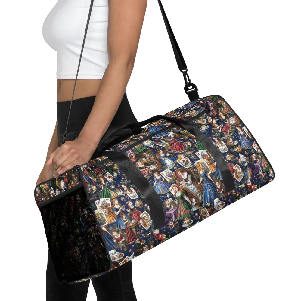 Wonderland Tea Society on Duffle Bag — Front