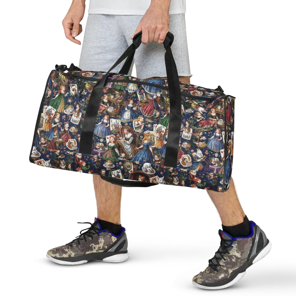 Wonderland Tea Society on Duffle Bag — Front