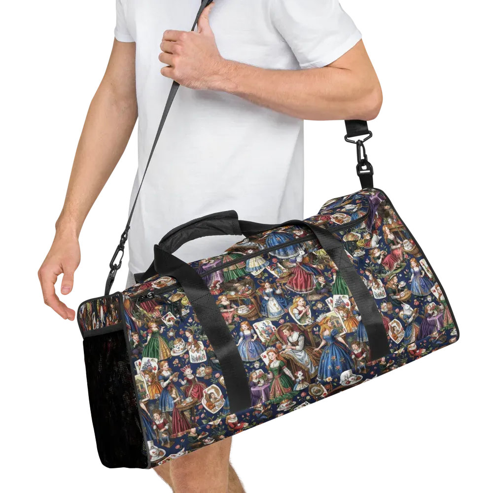 Wonderland Tea Society on Duffle Bag — Right Front