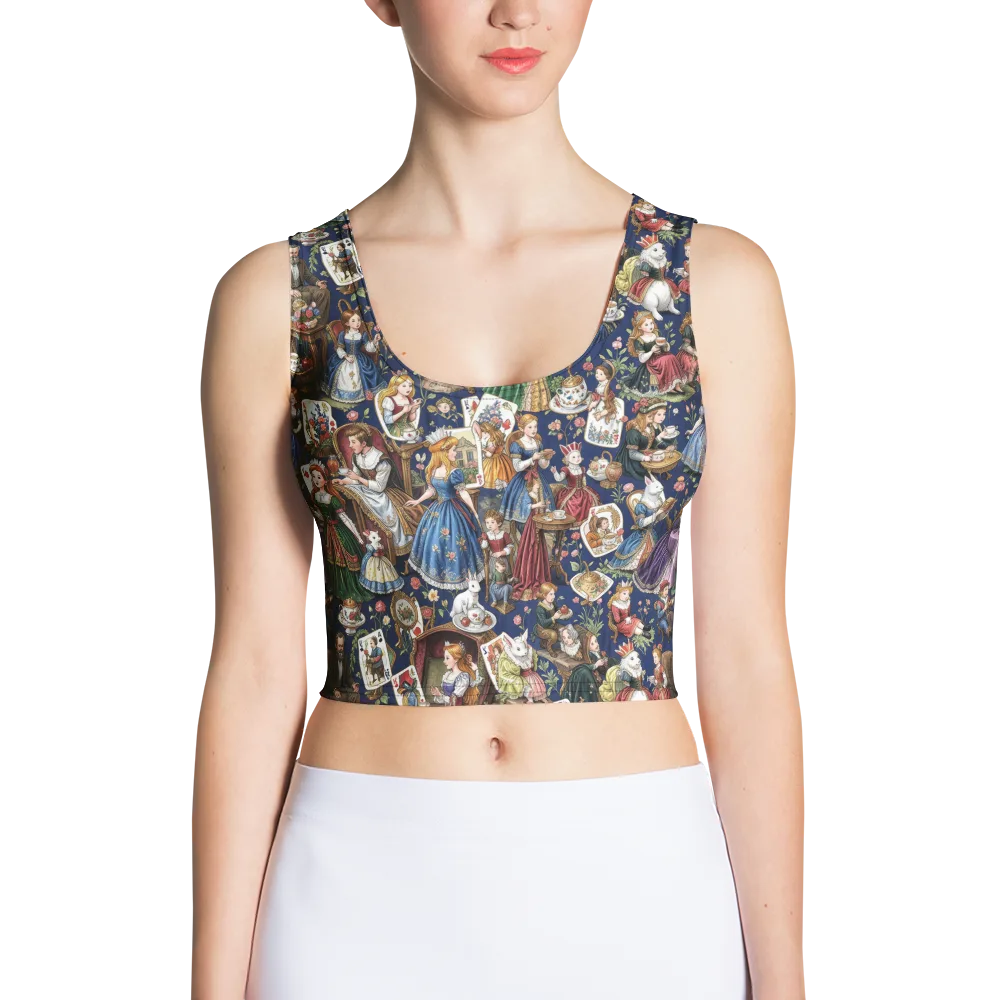 Wonderland Tea Society on Crop Top — Front