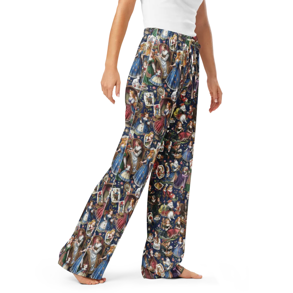 Wonderland Tea Society on Women's Pajama Pants — Right Front
