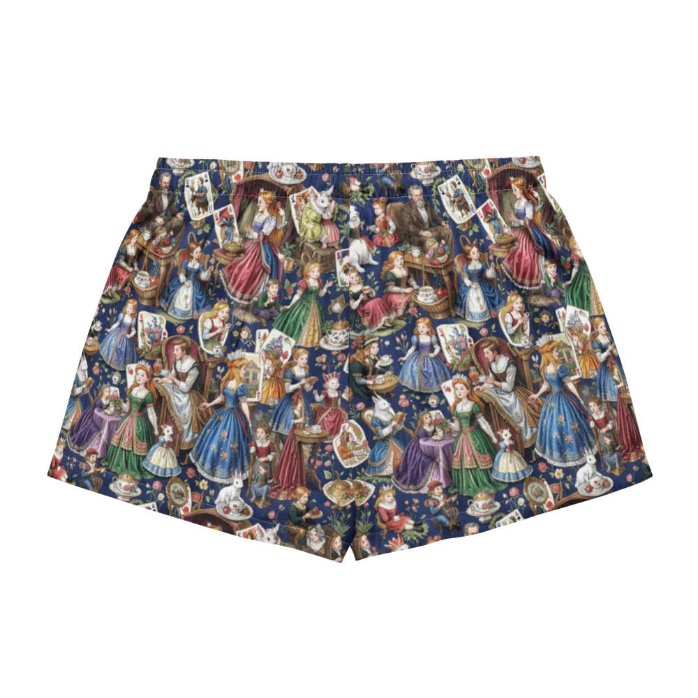 Wonderland Tea Society on Women's Pajama Shorts — Back