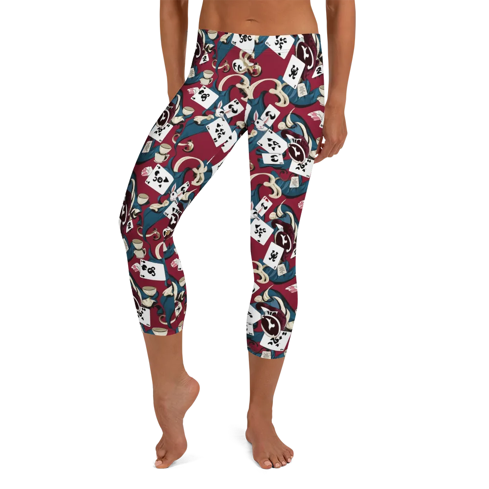 Rabbit Hat Trick on Capri Leggings — Front
